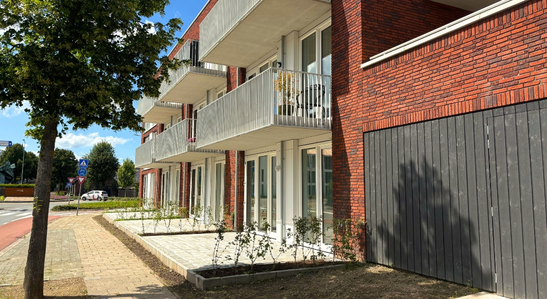 Veel lichtinval aan de zuidzijde bij de koopappartementen