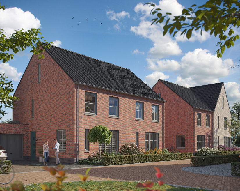 Nieuwbouw Burgtse Buurt Boekel tweekappers twee onder een kap woningen