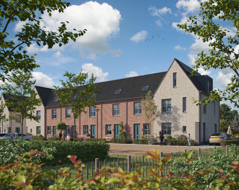 Nieuwbouw Burgtse Buurt Boekel starterswoningen rijwoningen hoekwoningen tussenwoningen