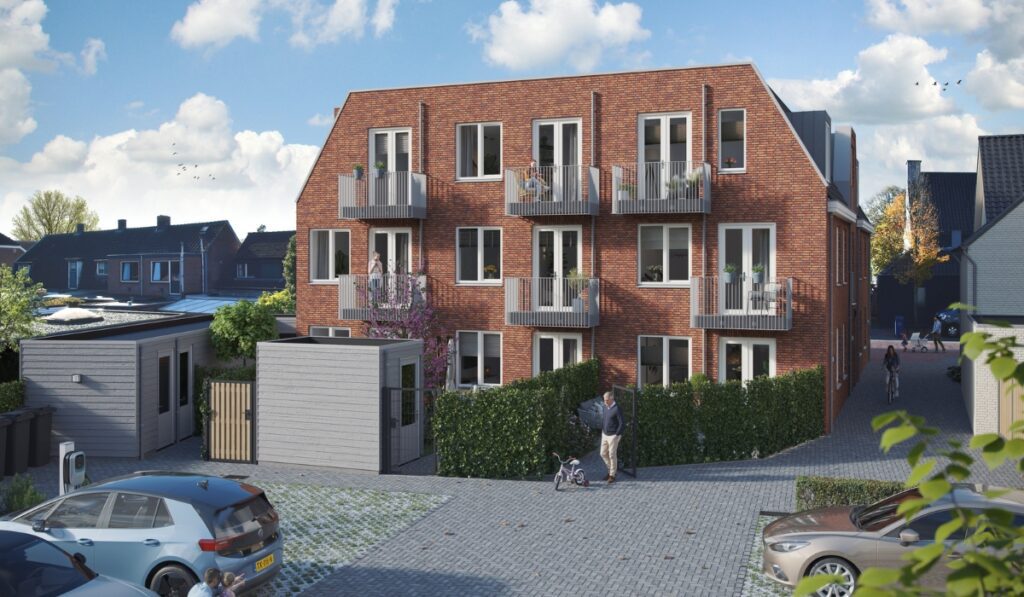 Nieuwbouw Heeze Kapelstraat 't Laar appartementen achterzijde