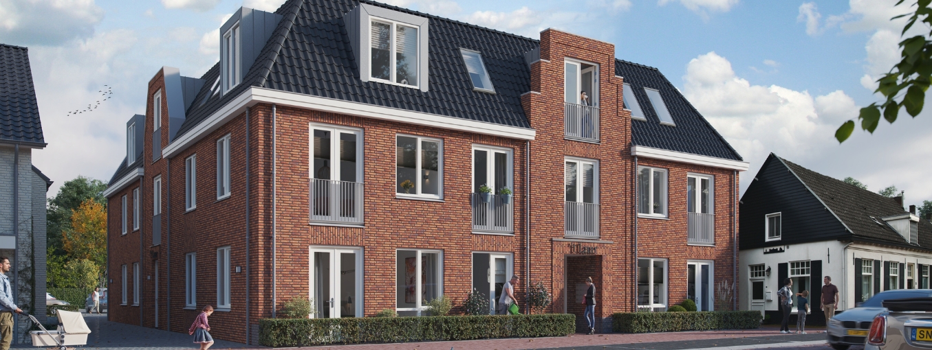 Nieuwbouw Heeze Kapelstraat 't Laar appartementen voorzijde