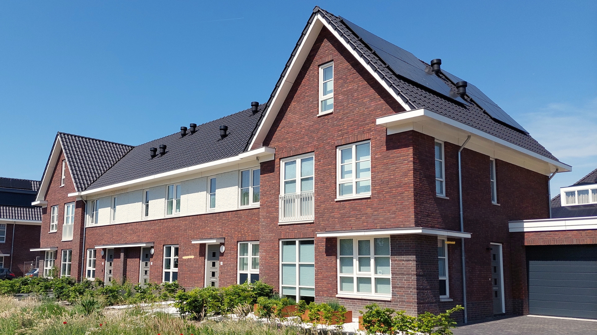 Rijwoningen in de Oirschotse nieuwbouwwijk Ekerschot