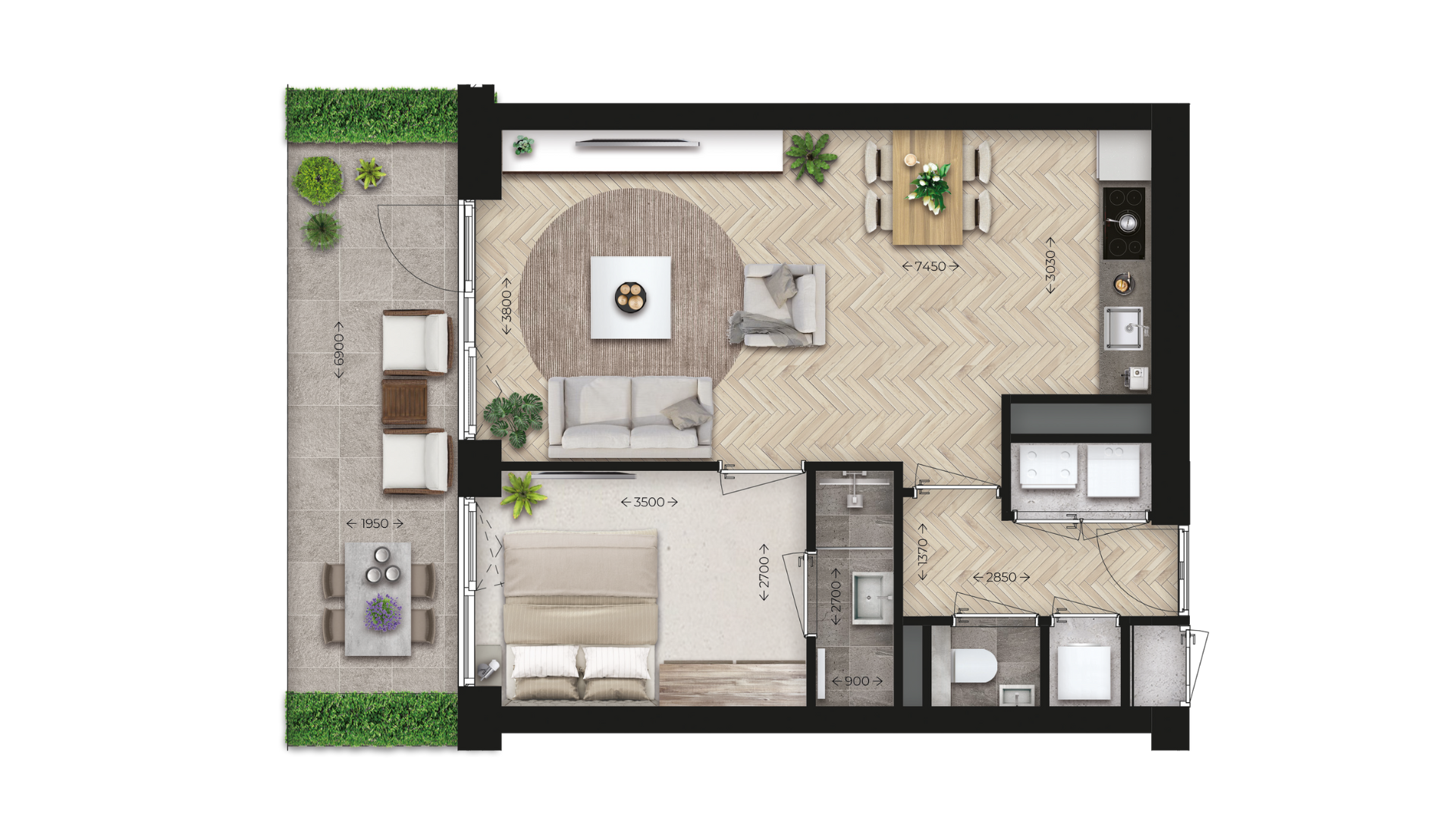 Sfeerplattegrond van type B