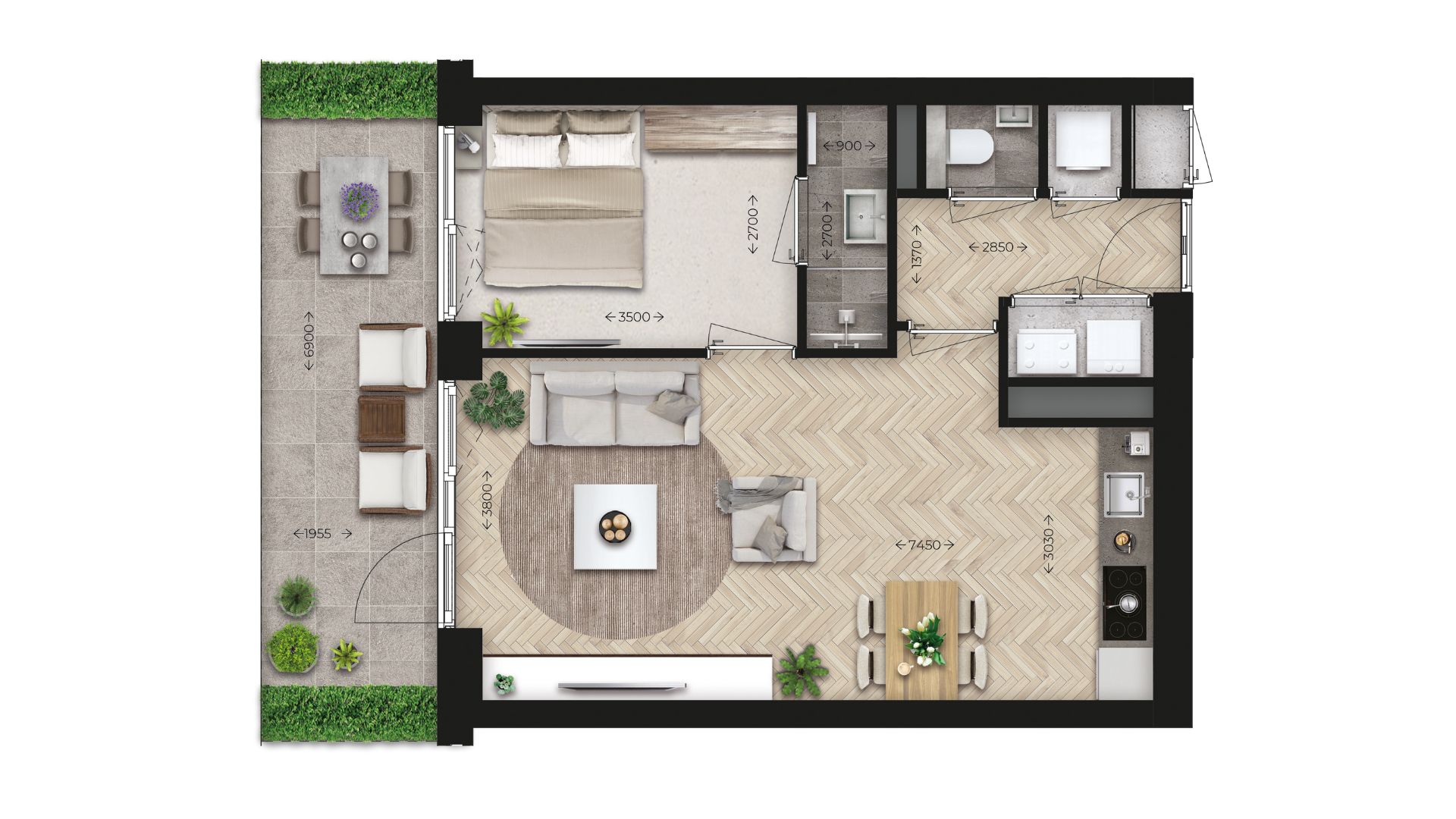 Sfeerplattegrond van type C