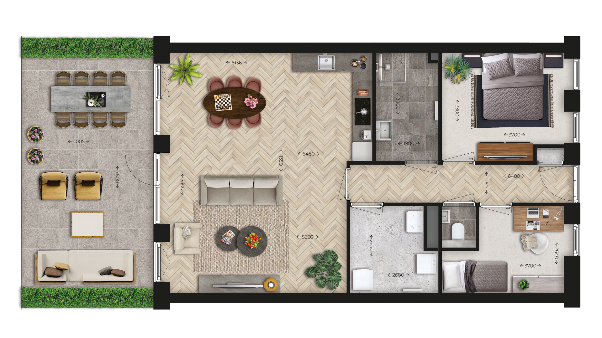 Sfeerplattegrond van type F