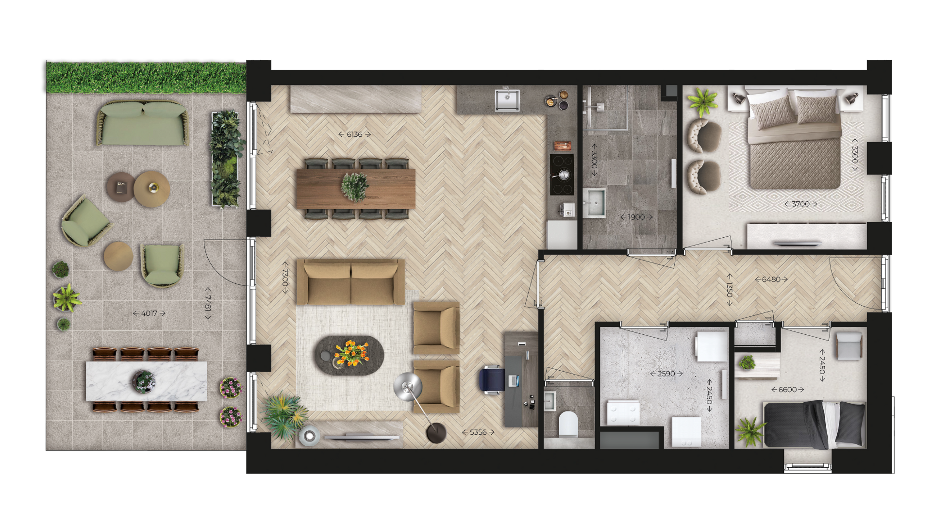 Sfeerplattegrond van type H