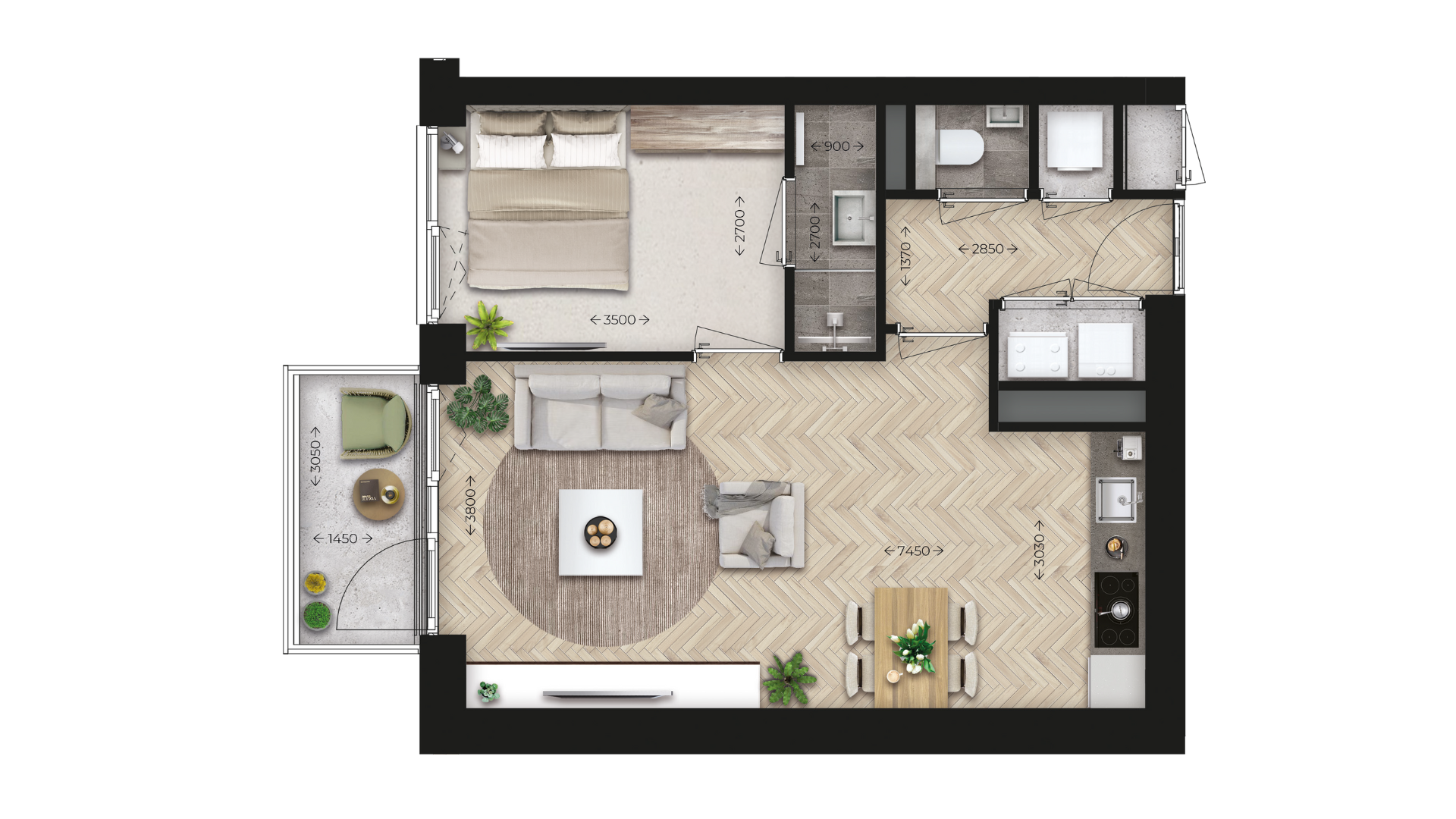 Sfeerplattegrond van type M