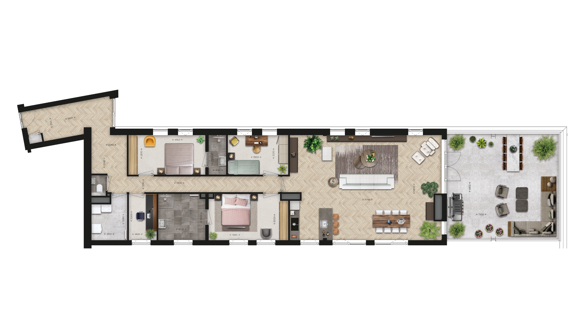 Sfeerplattegrond van type S