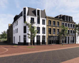 sfeerbeeld koopappartemenmten commerciele ruimte hart van rooi