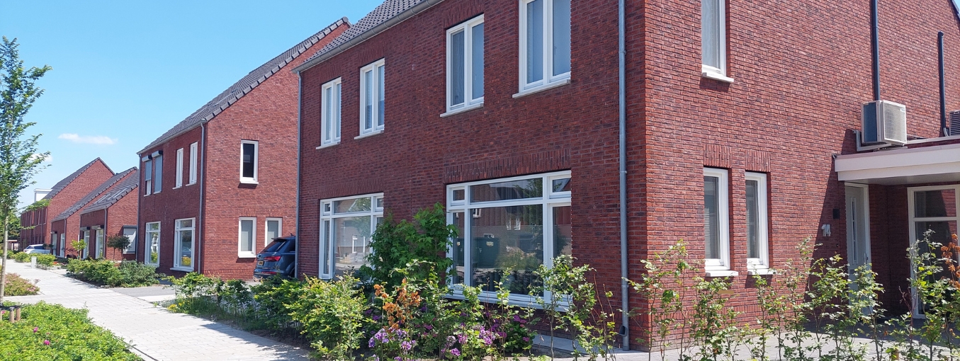 Straatbeeld nieuwbouwproject Meteriks Veld II Limburg