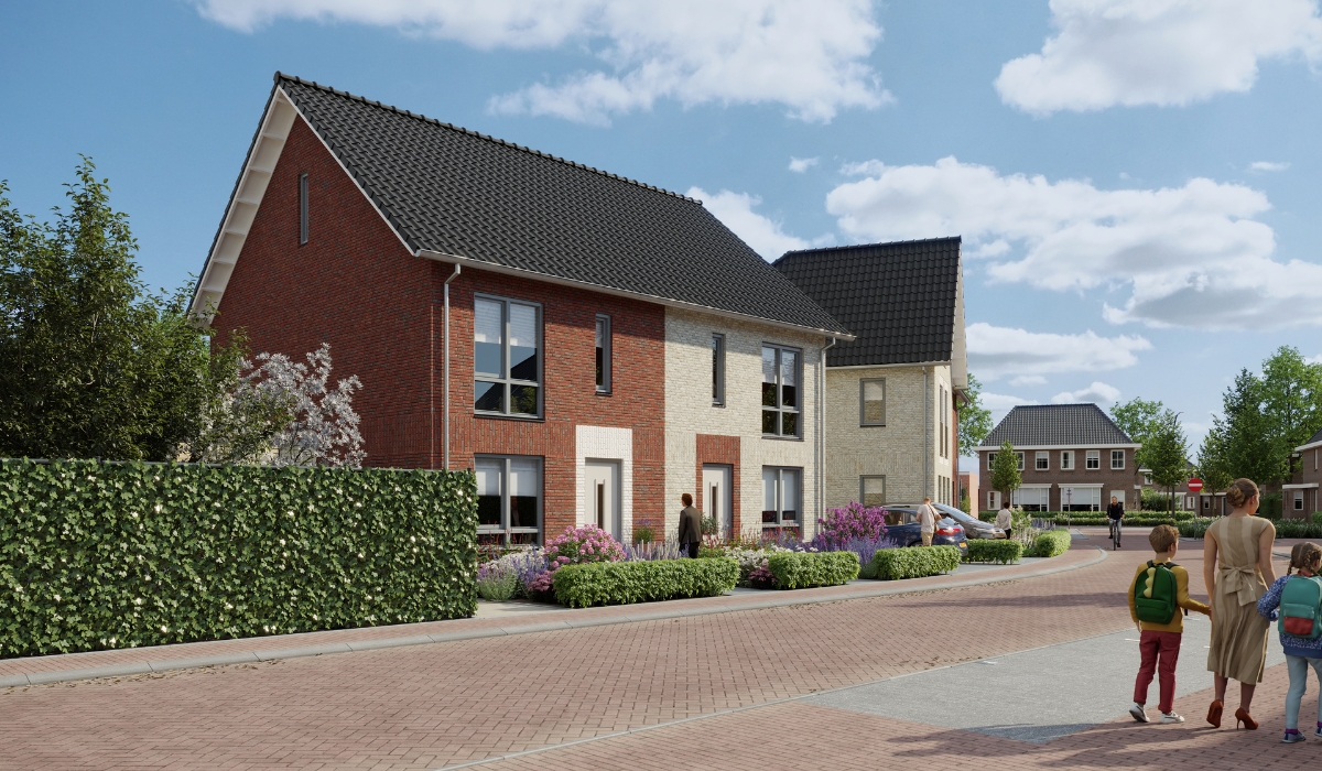 Noord-Brabant Sint Anthonis RemmensBerg nieuwbouw woningbouw tweekappers twee-onder-een-kapwoningen