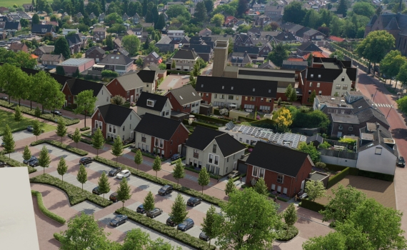 Sint Anthonis RemmensBerg vogelvlucht fase 2 nieuwbouw tweekappers