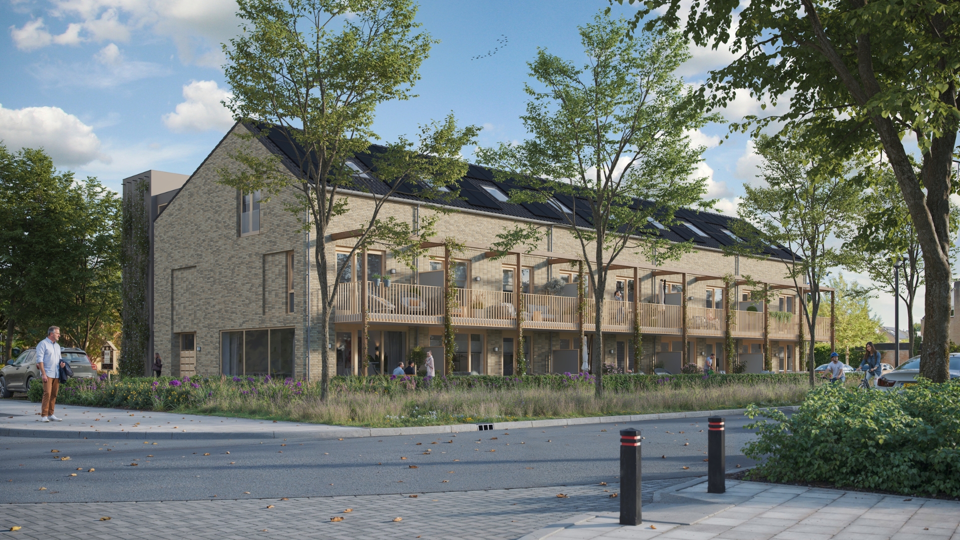 De nieuwbouw komt op het terrein van de vroegere muziekschool