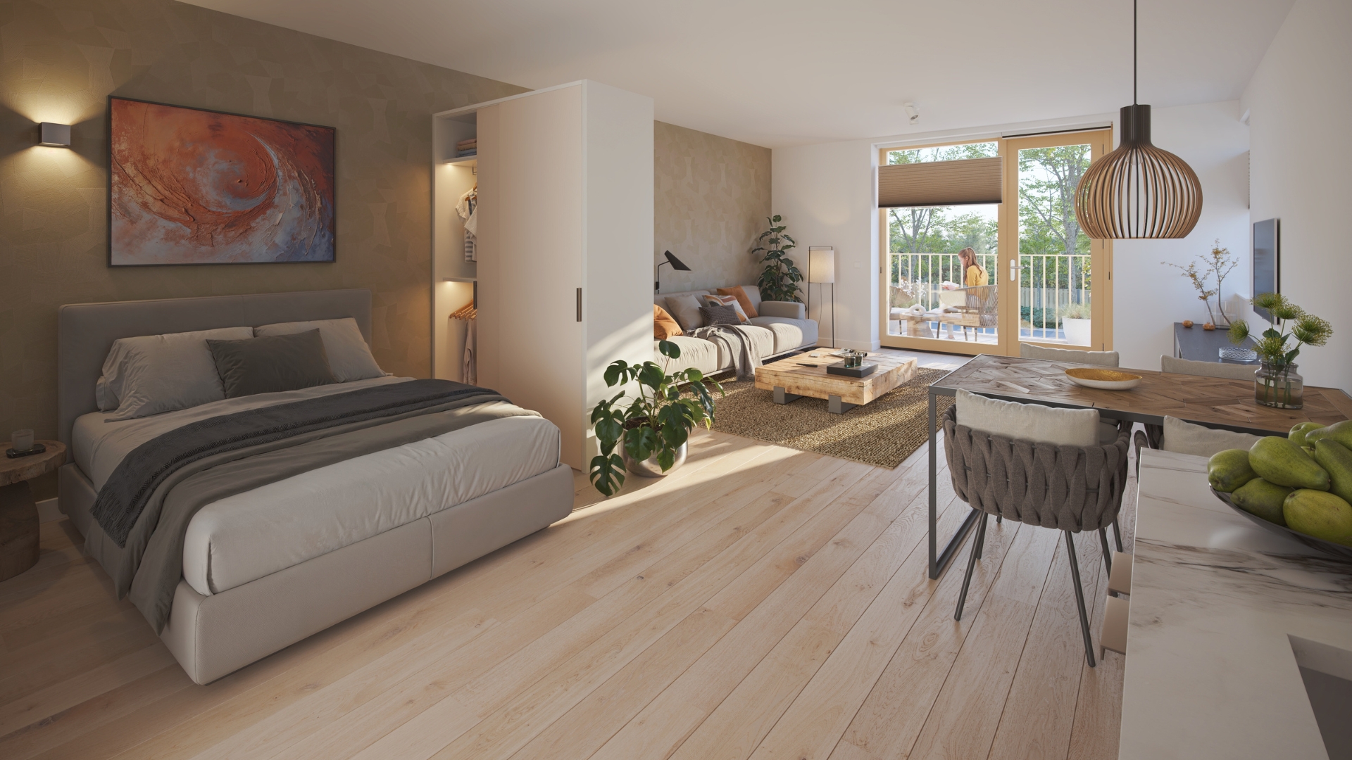 Zo zou de studio voor starters op de eerste verdieping eruit kunnen zien