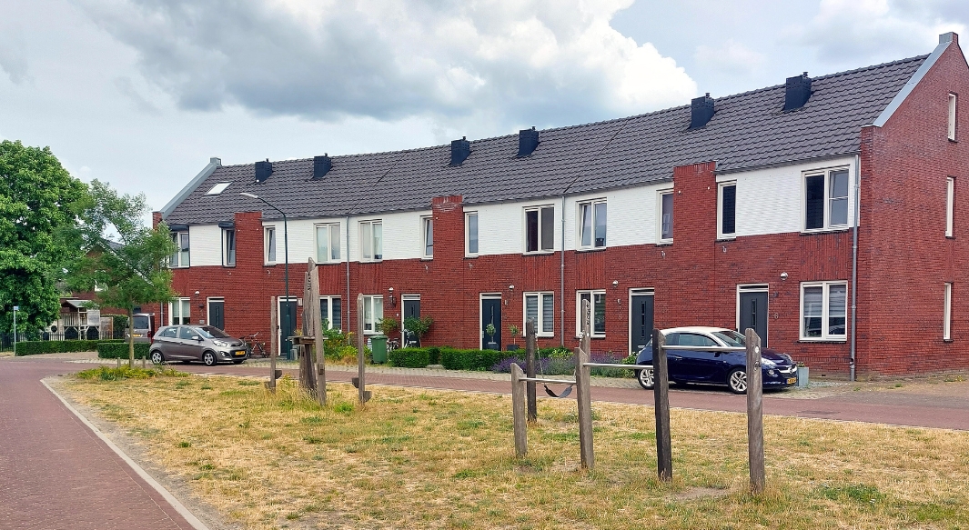 De rijwoningen variëren in uitstraling