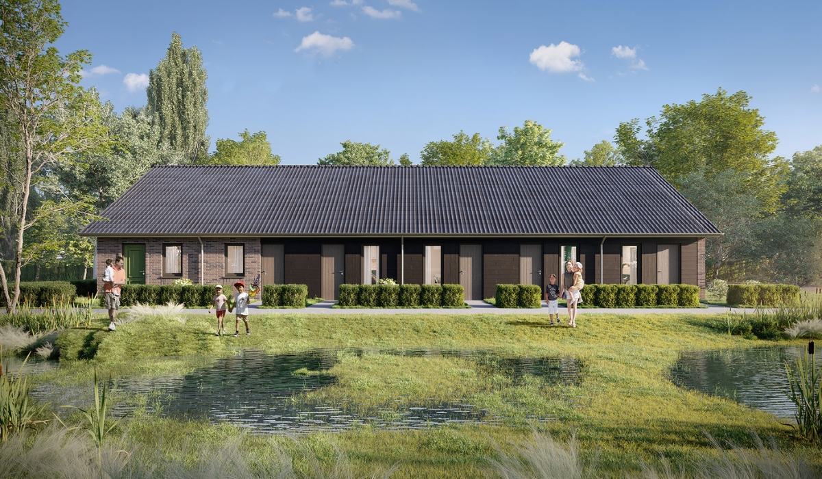 Met name deze compacte huizen in het project zijn starterswoningen