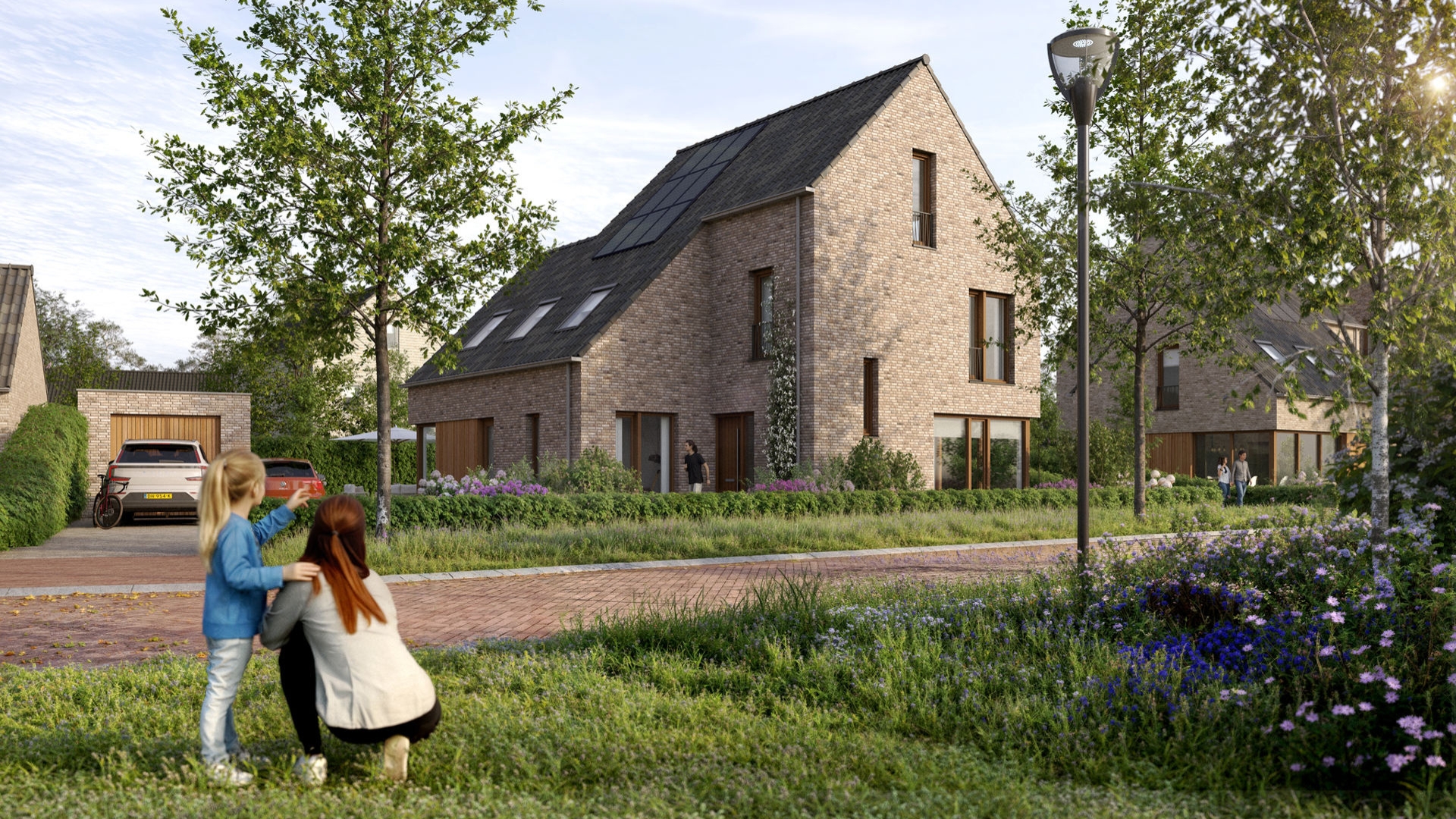 De bewust gekozen gevelbeplanting vormt onderdeel van deze nieuwbouw