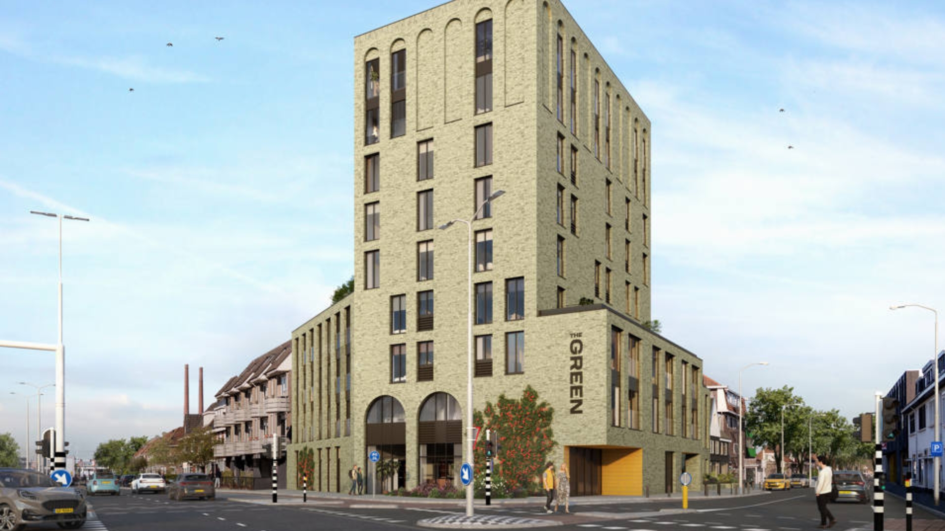 The Green vormt een markante entree tot de stadswijk Woensel-West