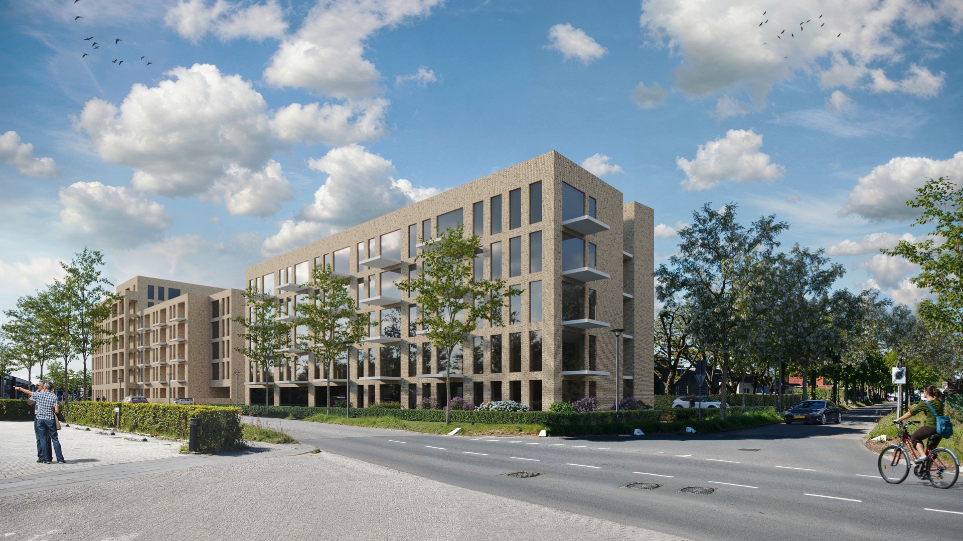 Impressie hoek Ambachtstraat/ Nijverheidsweg