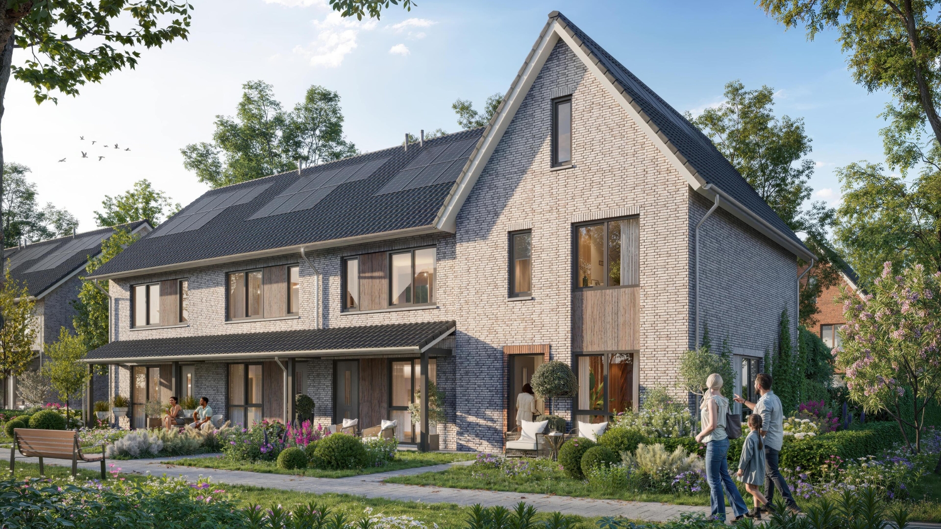 In deze nieuwe wijk van Beek en Donk komen ook rijwoningen