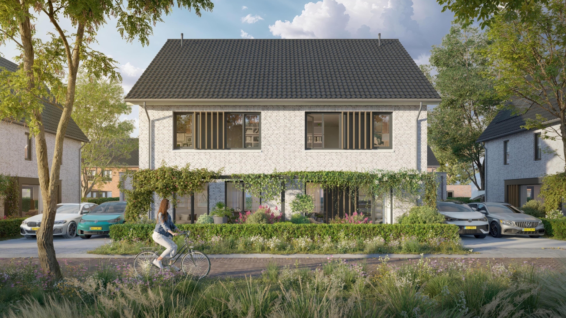 Het diverse woningaanbod bestaat onder meer uit tweekappers