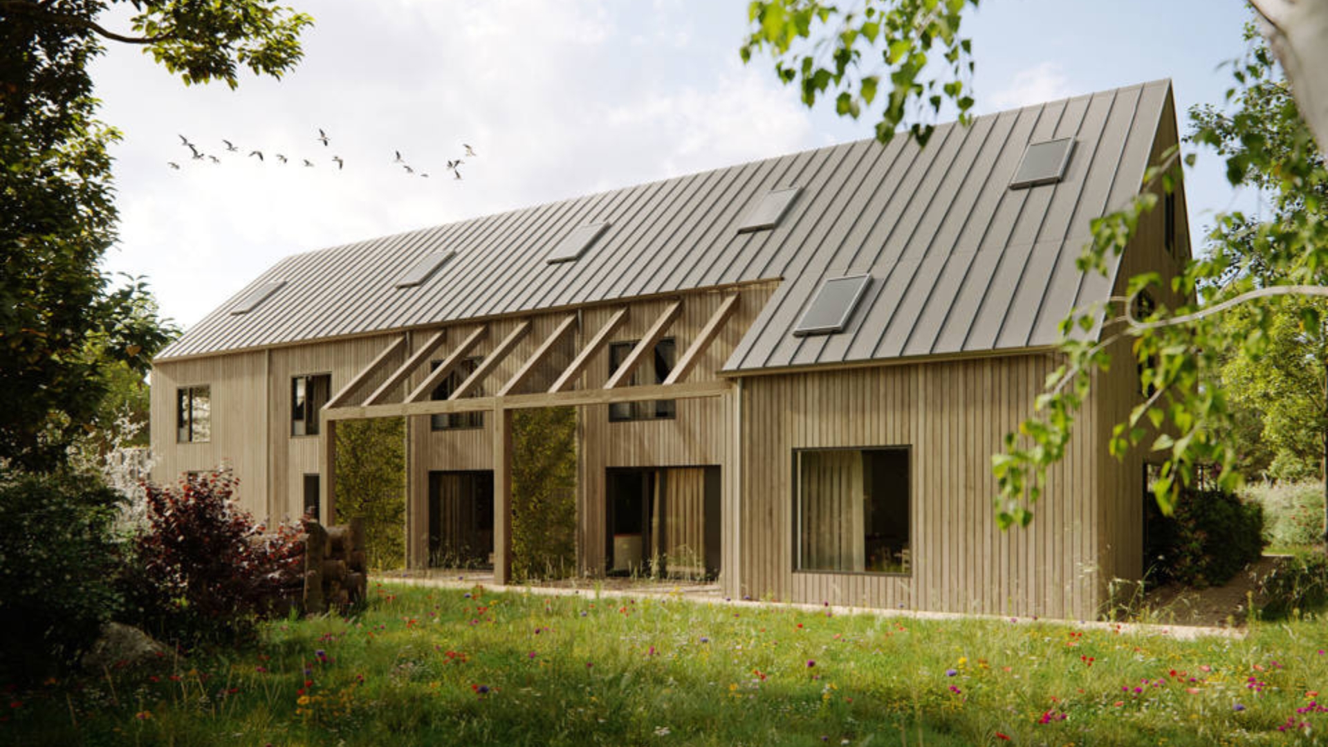 De groene setting van de huizen geeft veel natuurbeleving