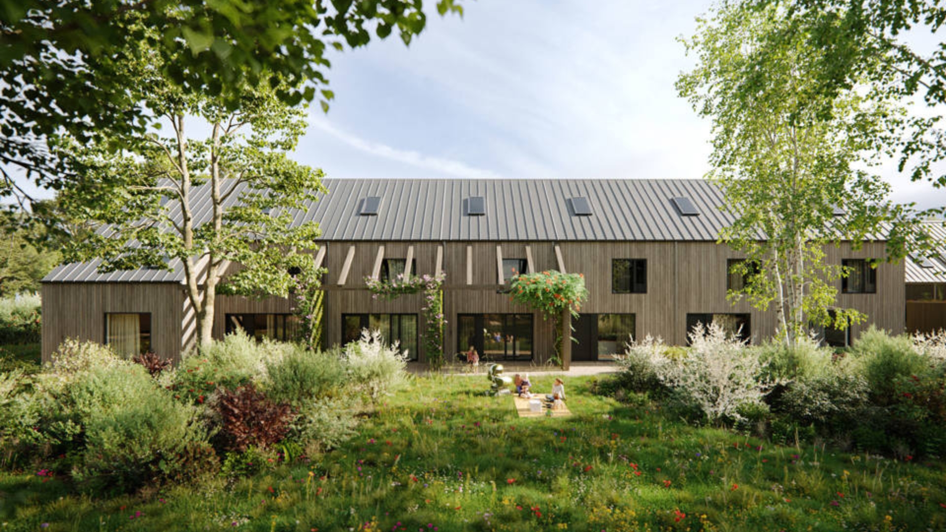 De rijwoningen in deelproject De Moestuin