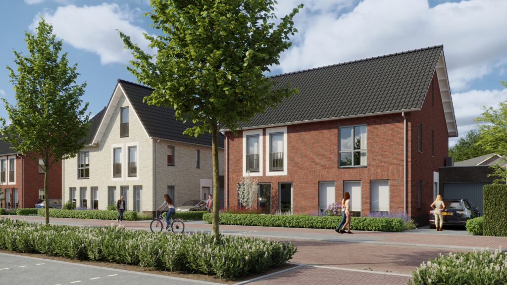 De twee-onder-een-kapwoningen met drie slaapkamers, zolder en garage variëren qua indeling en uitstraling