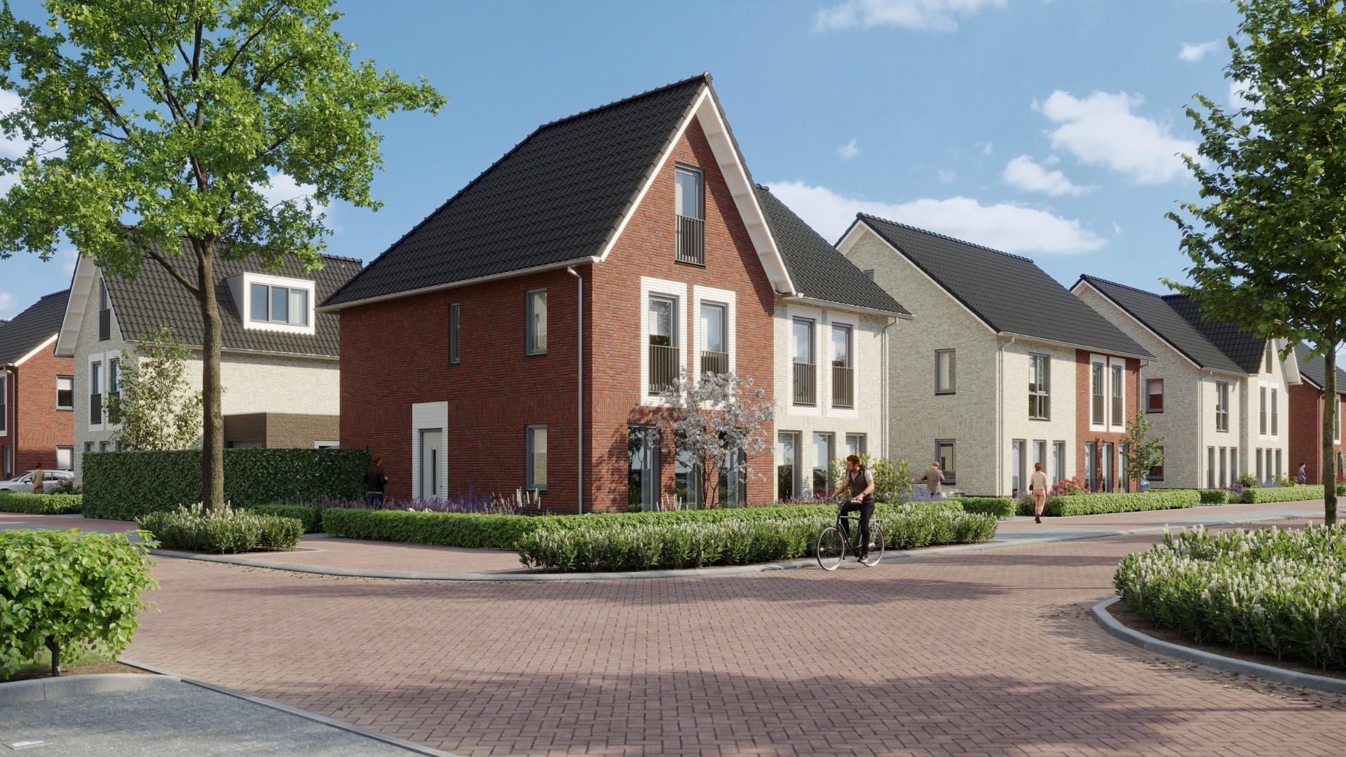 In de tweede en laatste fase van dit nieuwbouwproject komen acht tweekappers