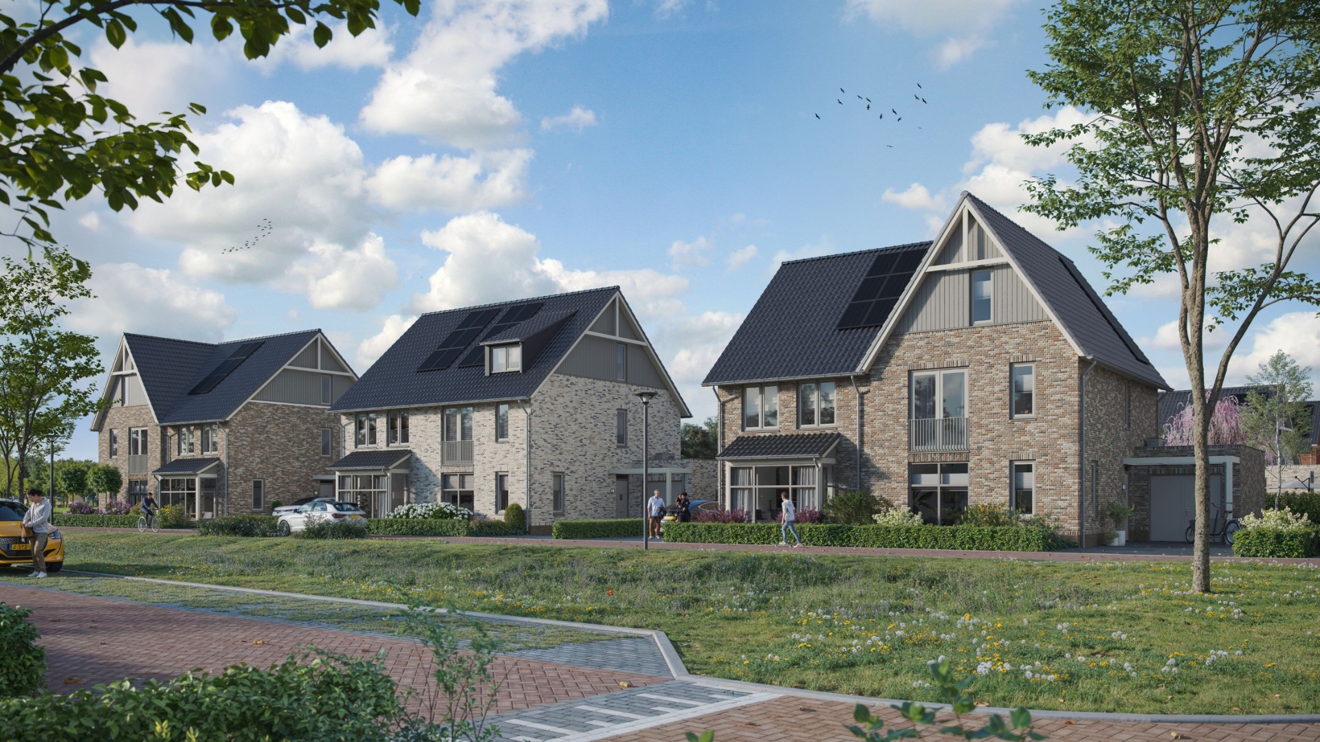 De nieuwbouwwijk kent veel diversiteit in uitstraling