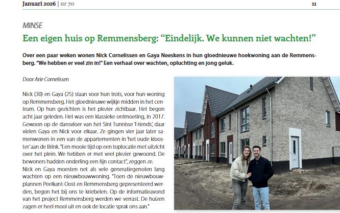 Trotse eigenaren Nick en Gaya vertellen aan Trots Sint Tunnis over hun nieuwbouwwoning in project RemmensBerg te Sint Anthonis